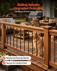 Vevor 125 Pack Deck Balusters 32 In Aluminum Spindles 3 4 In Dia  Round Black