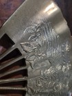 Vintage Mid-century Solid Brass Oriental-style Fan Wall Hanging