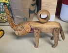  La Uni  n Tejalapam Folk Art Elephant Wood Carving
