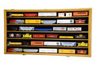 Ho Scale Model Train Display Case Lockable Collection Shelf Cabinet Oak Large