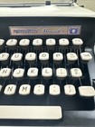Remington Monarch 1 Typewriter Sperry Rand Portable Wht W Case Mid Century Rare