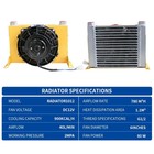New Dc12v Hydraulic Oil Cooler Ah1012t  air-cooled Radiator  40l min Free Ship
