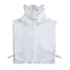 Elegant Lace Detachable Collar High Neck Ruffle Trim Decorative Collar For Dress