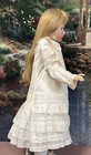 Antique French Circa 1880 Victorian Bustle Dress For Large French Or German Doll
