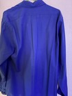 Van Heusen Men s L Blue Solid Long Sleeve Point Collar Button Dress Shirt