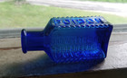 Cobalt Wyeth   Bro Philadelphia Poison Bottle With Hobnail Corners Hand Blown