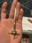 Vintage Antique Toledo Spain Gold Silverenamel Rapier Dagger Knife Letter Opener