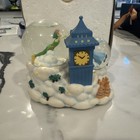 Disney Peter Pan Wendy Silver Bells Musical Double Snow Globe