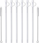 15  Flexible Straws For Jumbo Mugs  6  With 2 Straw Cleaning Brushes