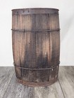 Antique Wooden Nail Keg Bucket Mini Barrel Primitive Basket 17 