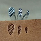 Craft Japan - Coarse Checkered Background Stamps  3-piece Set  Leather Tools 