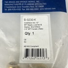 T s Brass B-0230-k Faucet Installation Kit 1 2  Npt Wall Mount Elbows Nipples