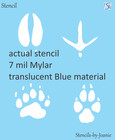 Animal Paw Print Tracks Stencil 2  Bear Wolf Deer Turkey Diy Craft Signs Joanie