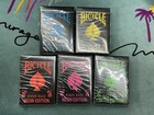 Bicycle Neon Rider Back Playing Cards Limited Edition 5 Deck Set