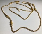 Vintage Trifari Decorative Chain Necklace 38    Goldtone Nice Looking 