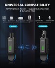 Lekato Mw-20 Wireless Mic Transmitter Receiver Xlr 2 4ghz  48v Phantom Power