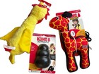Kong Extreme Xl Durable Rubber Chew Toy Black W  Plush Giraffe   Rooster