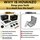 Premium Large Stash Box - Smell Proof Stash Box With Rolling Tray - Storage W   