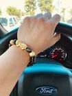 Fengshui Positive Energy  Obsidian Alloy Wealth Golden Pixiu Bracelet