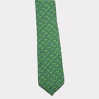 Brooks Brothers Green Dolphin Print Silk Necktie     Extra Long 60 5 