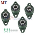 4 Pack Ucfl204-12 Solid Pillow Block Flange Mounted Bearing 3 4  Bore 2 Bolt