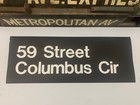 Ny Nyc Subway Roll Sign 59th Street Columbus Circle Central Park Hells Kitchen