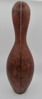 Old Wooden Distressed Decorated Funny Face With Signatures Bowling Pin 15 Inches