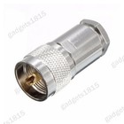 2 4 10pcs Uhf Pl-259 Male Clamp Type Rf Connector For Rg8 rg213 lmr400 Coax Wire