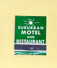Vintage Nos Suburban Motel   Restaurant Full Unstruck Matchbook Greeneville Tn