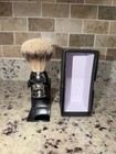 Parker Safety Razor Pure Badger Chrome Handle  Handmade Shaving Brush With Stand