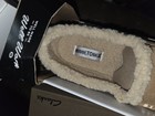 Minnetonka Sam Moccasin Slippers Men Size 10m Cinnamon Suede Sherpa Stretchy Nib