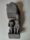 Antique Ancient Gandhara Grey Schist Buddha Carving Sculpture