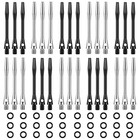30 Pcs Aluminium Dart Shafts For Steel Tip Darts  50mm   53mm With Rubber Rings