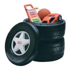 Little Tikes Classic Racing Tire Plastic Toy Chest  Black