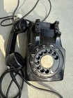 Vtg   Black Bakelite Rotary Dial Desk Telephone North Electric Co  Untested