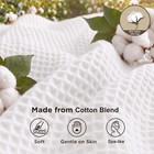 White Waffle Weave Shower Curtain 258gsm Heavyweight 72 w X 72 l 