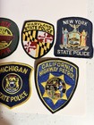 Seven Different Original Vintage State Police Patches Maine Michigan Tenn 4 More