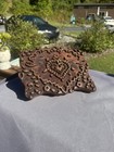 Antiquecarved Wood Printing Block Stamp Decorative Floral Pattern