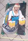 Vtg 1985 St Pauli Brewery Girl Beer Poster Alcohol Carlton Import Original Sexy 