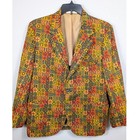 Vintage Sandwich Isles Blazer Jacket Hawaiian Tiki 2 Button Cotton Mens 42r