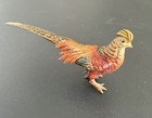 1900s Antique Austrian Vienna Cold Painted Bronze Pheasant Bird