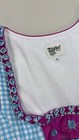 Distler Original Blue Gingham Dirndl Dress Midi Oktoberfest Cotton Eu 38 M