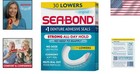 Denture Adhesive Seals Lowers  Zinc-free  Strong All-day Hold  30 Pack