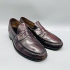 Johnston Murphy Aristocraft Shoes Mens 9 Brown Leather Penny Loafers Slip On Vtg