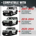 300lbs Roof Rack Cross Bars For 07-24 Jeep Wrangler Jk Jl Unlimited gladiator Jt
