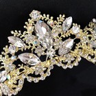 Gold Rhinestone Tiara Crown Bridal Wedding Princess Prom Headband Crystal