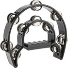 Miwayer Half-moon Tambourine Double Row Metal Jingles Hand Percussion
