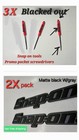2pk Snap On Tool Box Logo Emblem Matte Black Plastic Badge Decal 8  3 Blkout Drv