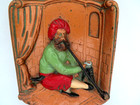 Austrian Bronze Cold Painted Coin Tray   Man Smoking
