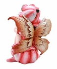 Ebros Miniature Fairy Garden Statue Pink Periwinkle Flower Fairy Figurine 3 h